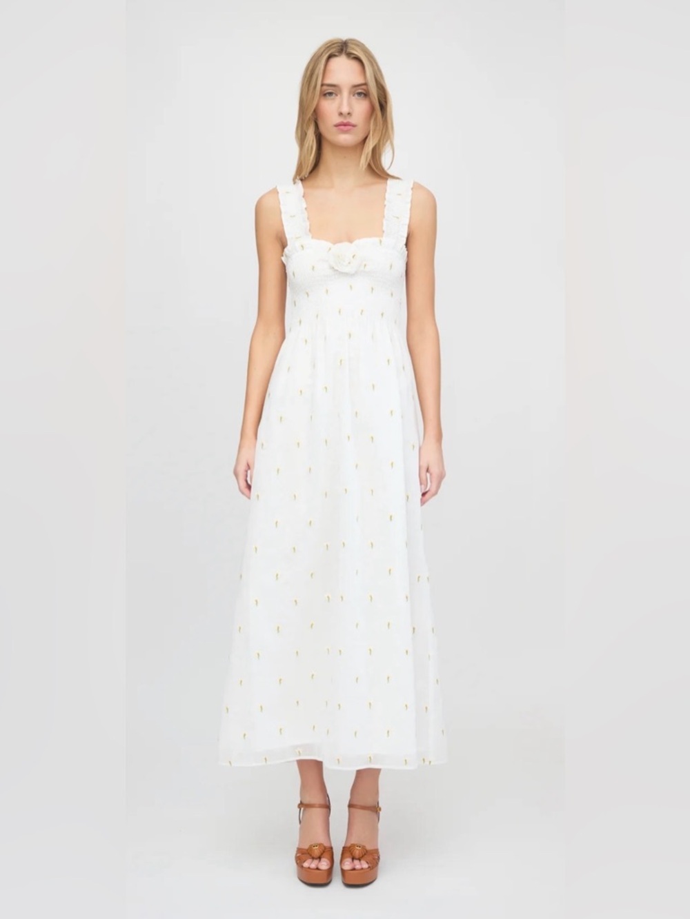 Hill House Rosetta Nap Dress in White - Medium Size